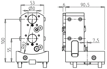 DOOSAN - BMT45 - Pevný držák osových nástrojů dvojitý     
