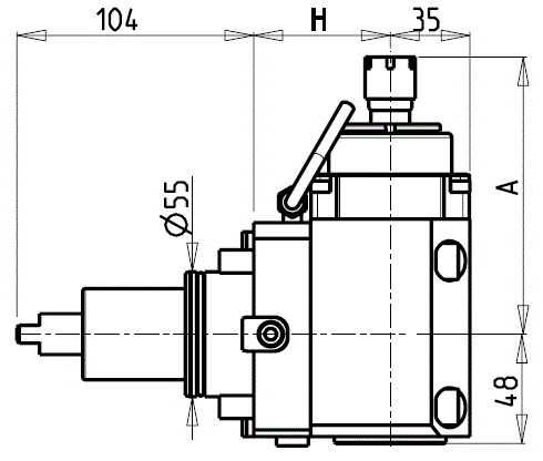DOOSAN - BMT55 - Poháněný držák axiální zrychlený 1:5,625
