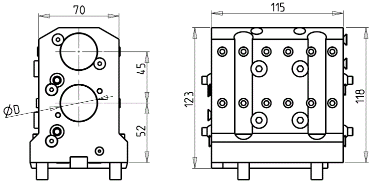DOOSAN - BMT55 - Pevný držák osových nástrojů dvojitý   
