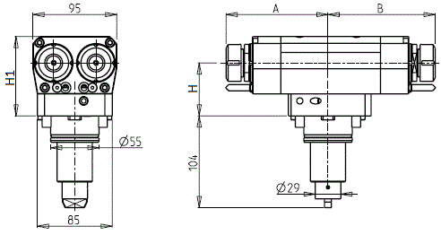 DOOSAN - BMT55 - Poháněný držák axiální čtyřnásobný oboustranný                                                                                  

