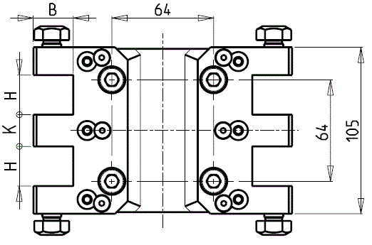 DOOSAN - BMT55 - Pevný držák radiální dvojitý oboustranný 
