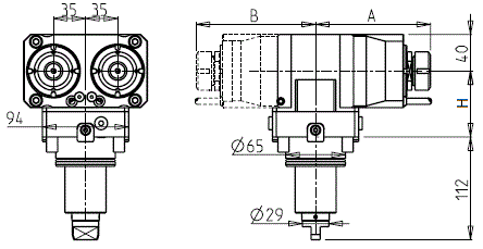 DOOSAN - BMT55 - Poháněný držák axiální dvojitý jednostranný                                                                                  
