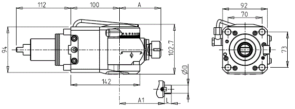 DOOSAN - BMT65 - Poháněný držák úhlově nastavitelný ±90°                                                                                             
