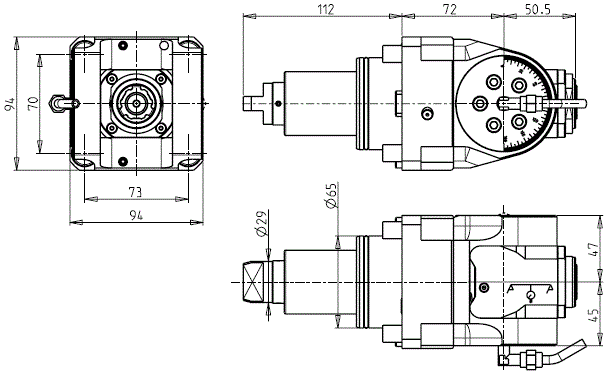 DOOSAN - BMT65 - Poháněný držák úhlově nastavitelný ±90°                                                                                             
