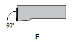 ISO značení soustrunických nožů - úhel nastavení F